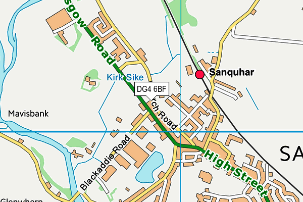 DG4 6BF map - OS VectorMap District (Ordnance Survey)