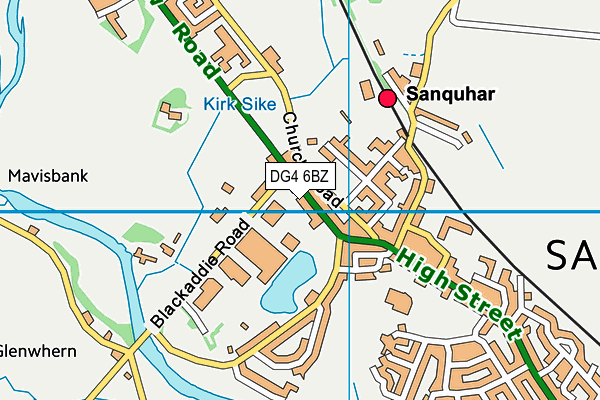 DG4 6BZ map - OS VectorMap District (Ordnance Survey)