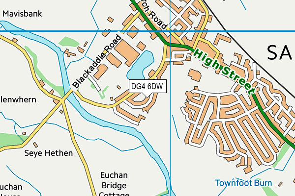 DG4 6DW map - OS VectorMap District (Ordnance Survey)