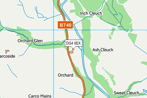 DG4 6EX map - OS VectorMap District (Ordnance Survey)