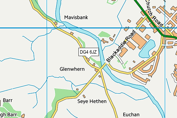 DG4 6JZ map - OS VectorMap District (Ordnance Survey)