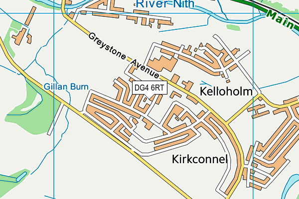 DG4 6RT map - OS VectorMap District (Ordnance Survey)