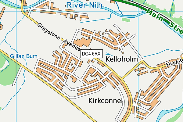 DG4 6RX map - OS VectorMap District (Ordnance Survey)