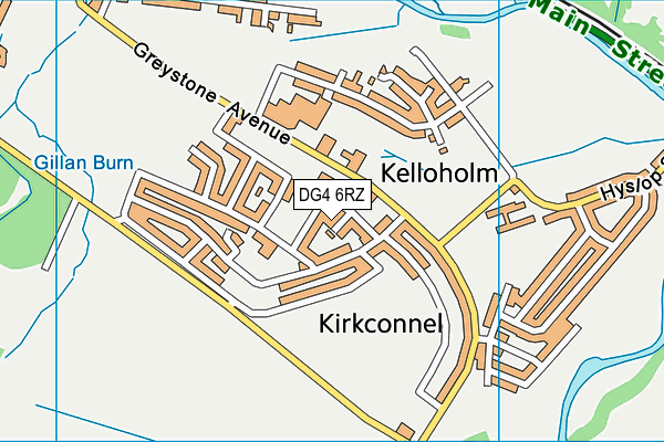DG4 6RZ map - OS VectorMap District (Ordnance Survey)