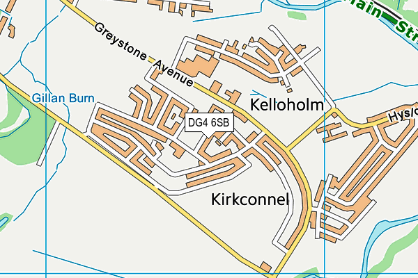 DG4 6SB map - OS VectorMap District (Ordnance Survey)