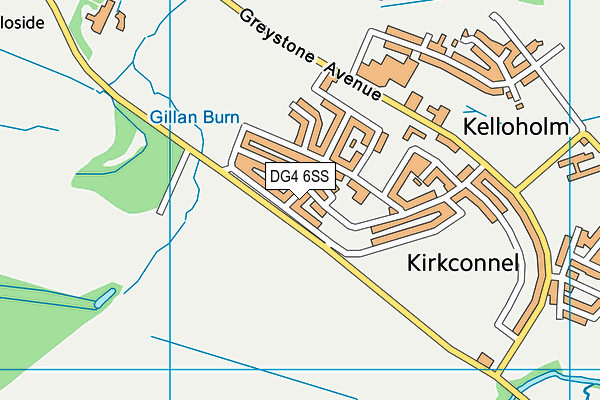 DG4 6SS map - OS VectorMap District (Ordnance Survey)