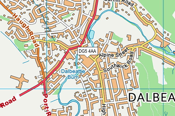 DG5 4AA map - OS VectorMap District (Ordnance Survey)
