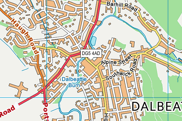 DG5 4AD map - OS VectorMap District (Ordnance Survey)