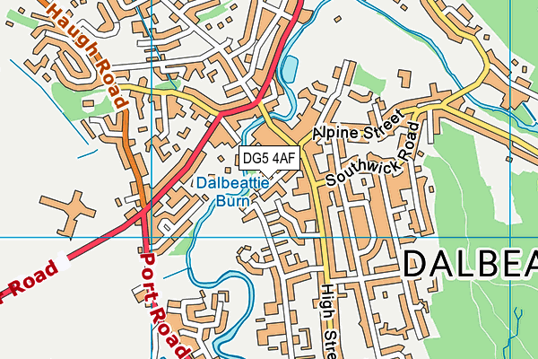 DG5 4AF map - OS VectorMap District (Ordnance Survey)