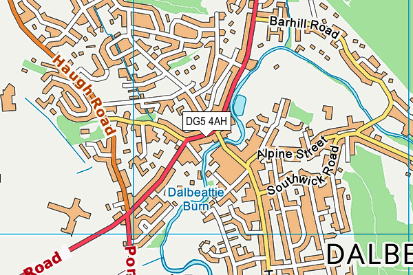 DG5 4AH map - OS VectorMap District (Ordnance Survey)