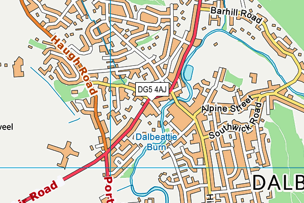 DG5 4AJ map - OS VectorMap District (Ordnance Survey)