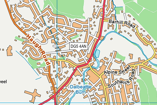 DG5 4AN map - OS VectorMap District (Ordnance Survey)