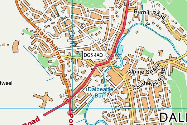 DG5 4AQ map - OS VectorMap District (Ordnance Survey)