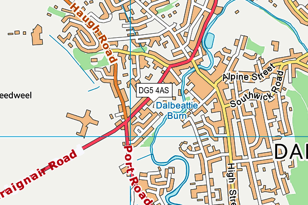 DG5 4AS map - OS VectorMap District (Ordnance Survey)