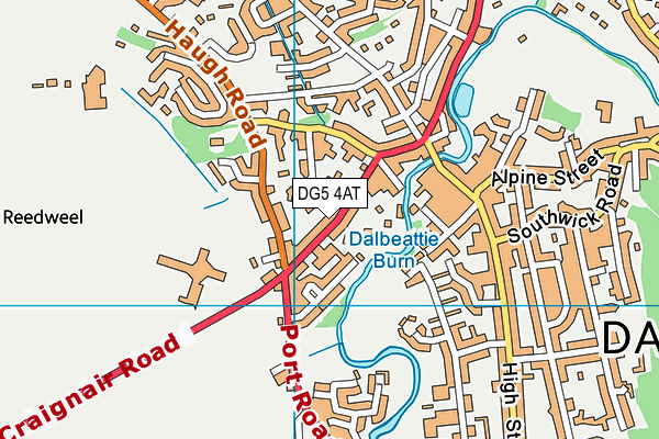 DG5 4AT map - OS VectorMap District (Ordnance Survey)