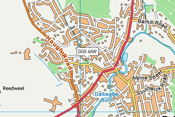 DG5 4AW map - OS VectorMap District (Ordnance Survey)