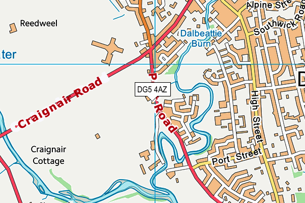 DG5 4AZ map - OS VectorMap District (Ordnance Survey)