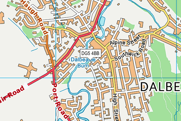 DG5 4BB map - OS VectorMap District (Ordnance Survey)