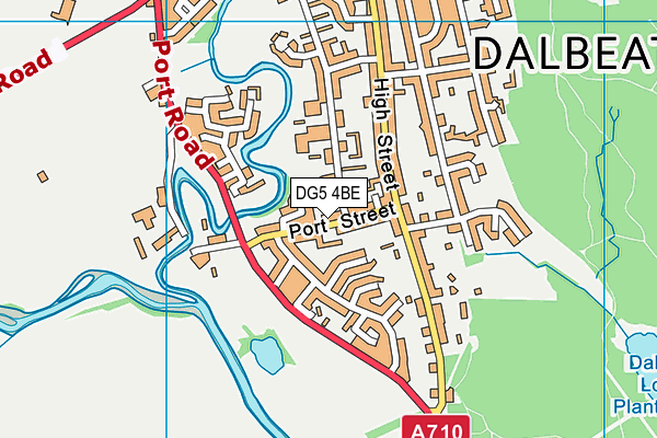 DG5 4BE map - OS VectorMap District (Ordnance Survey)