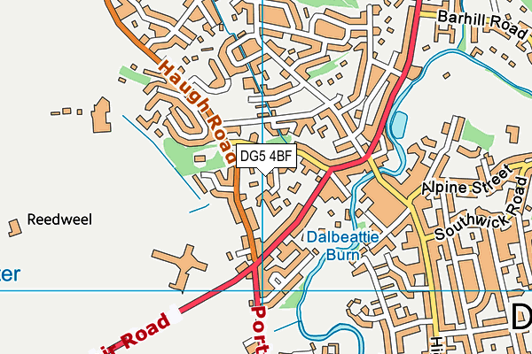 DG5 4BF map - OS VectorMap District (Ordnance Survey)