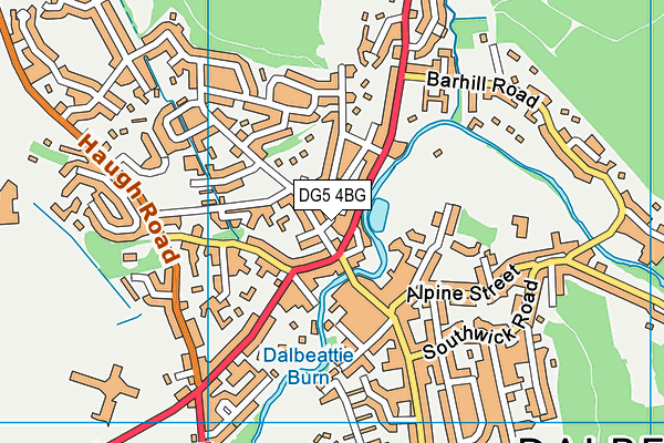 DG5 4BG map - OS VectorMap District (Ordnance Survey)