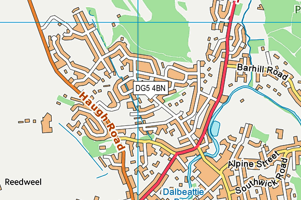 DG5 4BN map - OS VectorMap District (Ordnance Survey)