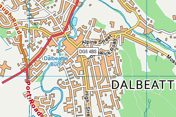 DG5 4BS map - OS VectorMap District (Ordnance Survey)