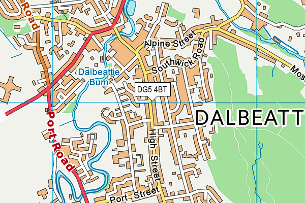 DG5 4BT map - OS VectorMap District (Ordnance Survey)