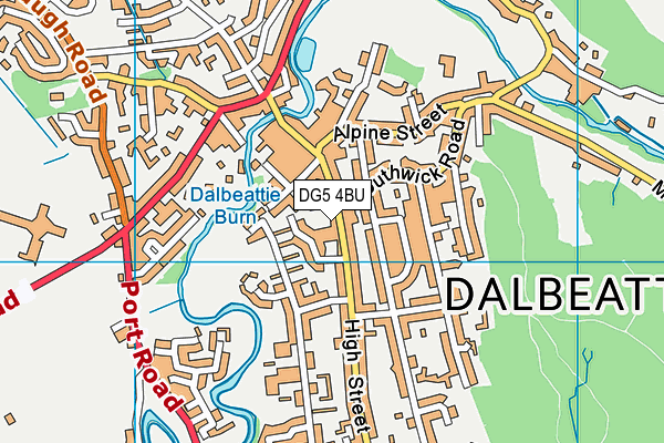 DG5 4BU map - OS VectorMap District (Ordnance Survey)