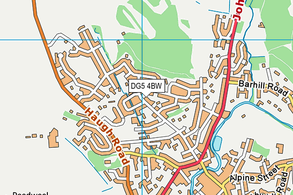 DG5 4BW map - OS VectorMap District (Ordnance Survey)