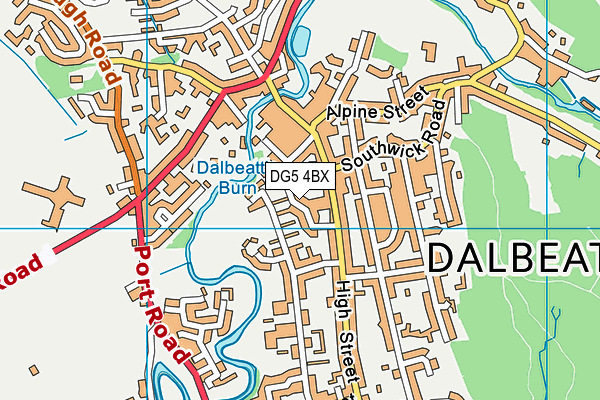 DG5 4BX map - OS VectorMap District (Ordnance Survey)