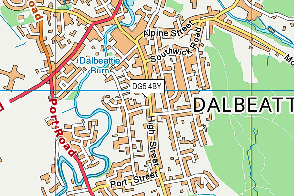 DG5 4BY map - OS VectorMap District (Ordnance Survey)