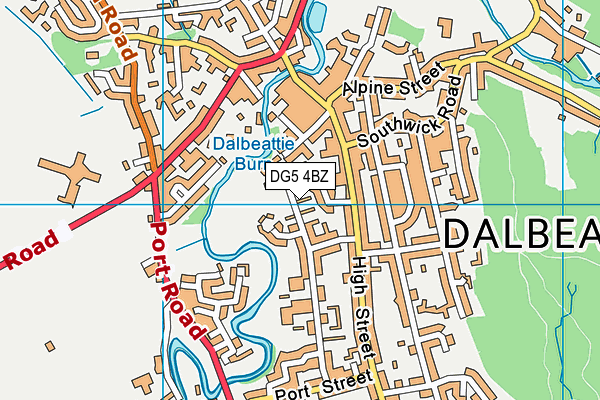 DG5 4BZ map - OS VectorMap District (Ordnance Survey)