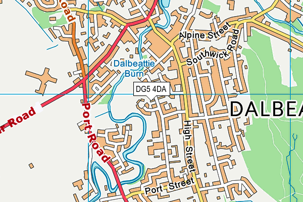 DG5 4DA map - OS VectorMap District (Ordnance Survey)