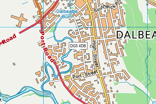 DG5 4DB map - OS VectorMap District (Ordnance Survey)
