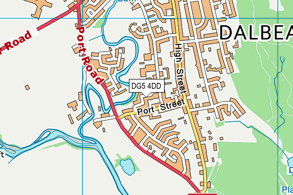 DG5 4DD map - OS VectorMap District (Ordnance Survey)