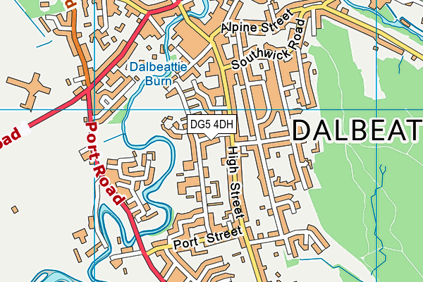DG5 4DH map - OS VectorMap District (Ordnance Survey)