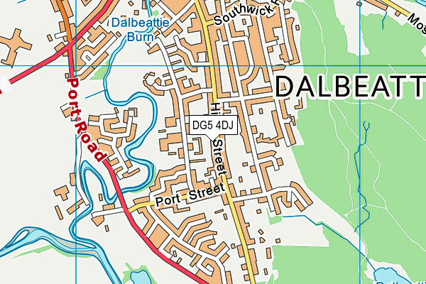 DG5 4DJ map - OS VectorMap District (Ordnance Survey)