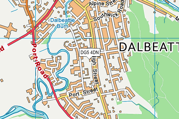 DG5 4DN map - OS VectorMap District (Ordnance Survey)