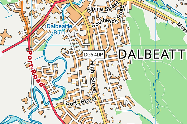 DG5 4DP map - OS VectorMap District (Ordnance Survey)