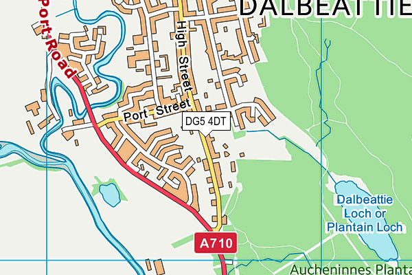DG5 4DT map - OS VectorMap District (Ordnance Survey)