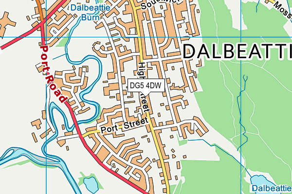 DG5 4DW map - OS VectorMap District (Ordnance Survey)