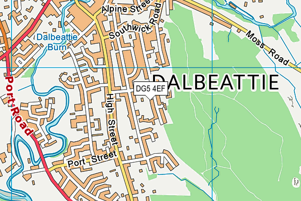 DG5 4EF map - OS VectorMap District (Ordnance Survey)