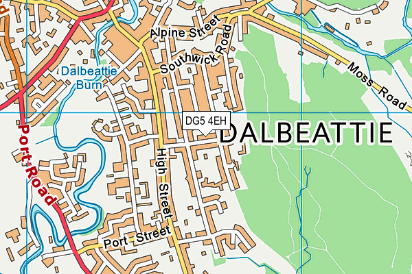 DG5 4EH map - OS VectorMap District (Ordnance Survey)