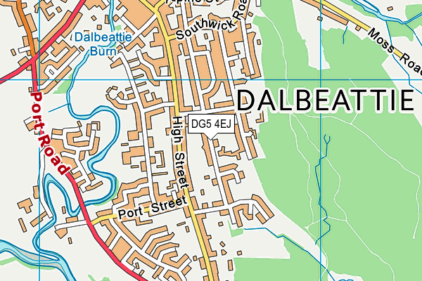 DG5 4EJ map - OS VectorMap District (Ordnance Survey)