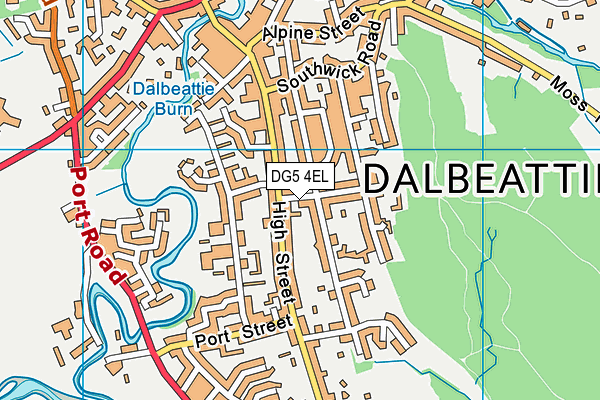 DG5 4EL map - OS VectorMap District (Ordnance Survey)