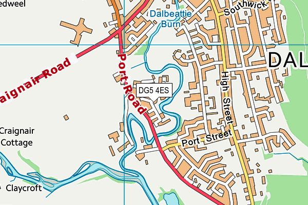 DG5 4ES map - OS VectorMap District (Ordnance Survey)