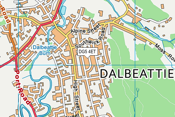 DG5 4ET map - OS VectorMap District (Ordnance Survey)