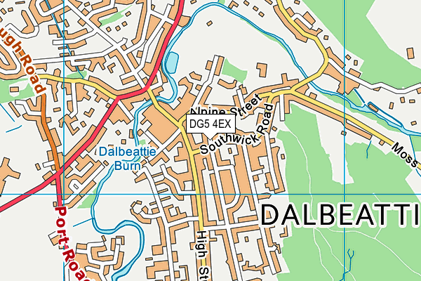 DG5 4EX map - OS VectorMap District (Ordnance Survey)