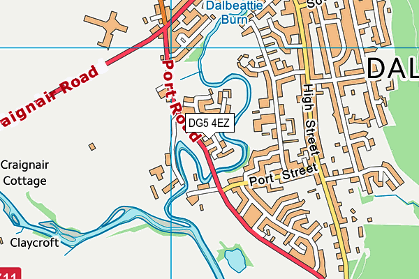 DG5 4EZ map - OS VectorMap District (Ordnance Survey)